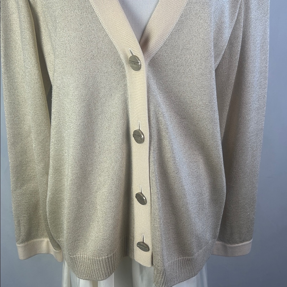 Gold Shimmer Cardigan - Picture 3 of 7